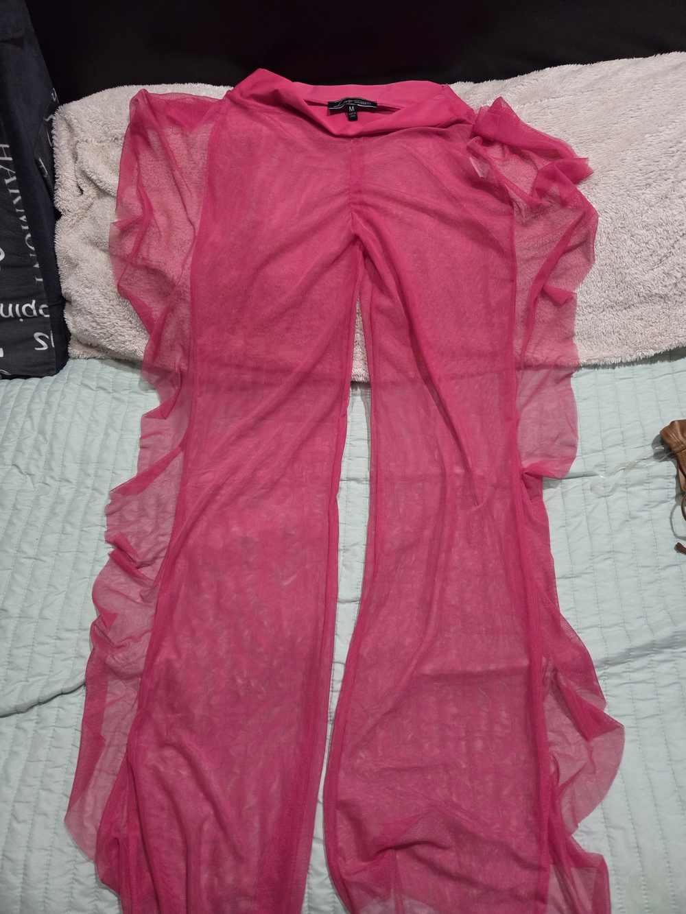 Sheer Hot Pink Swim Cover-Up Wrap